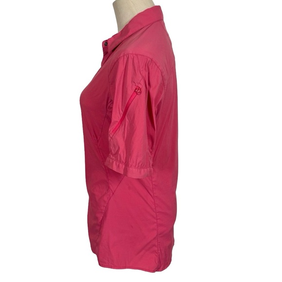 Arc’teryx Fernie Short Sleeve Nylon Snap Front Shirt in Pink Outdoors Hiking - Picture 5 of 16